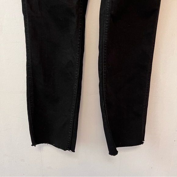 Madewell Black Skinny Overalls: Raw Hem Edition Size Small Style G8317 - Picture 6 of 14